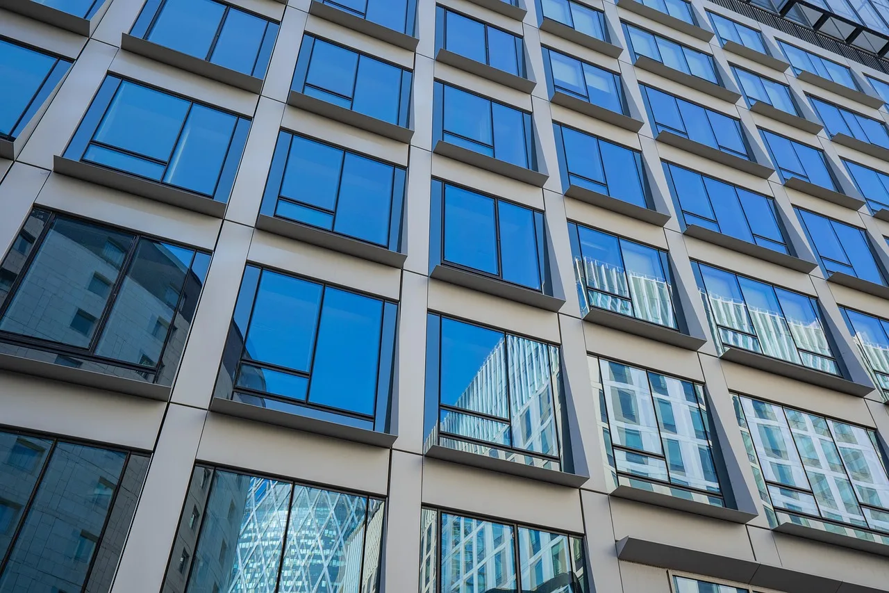 bygning, vindue, skyskraber, arkitektur, moderne, facade, office blok, afspejling, by, paris